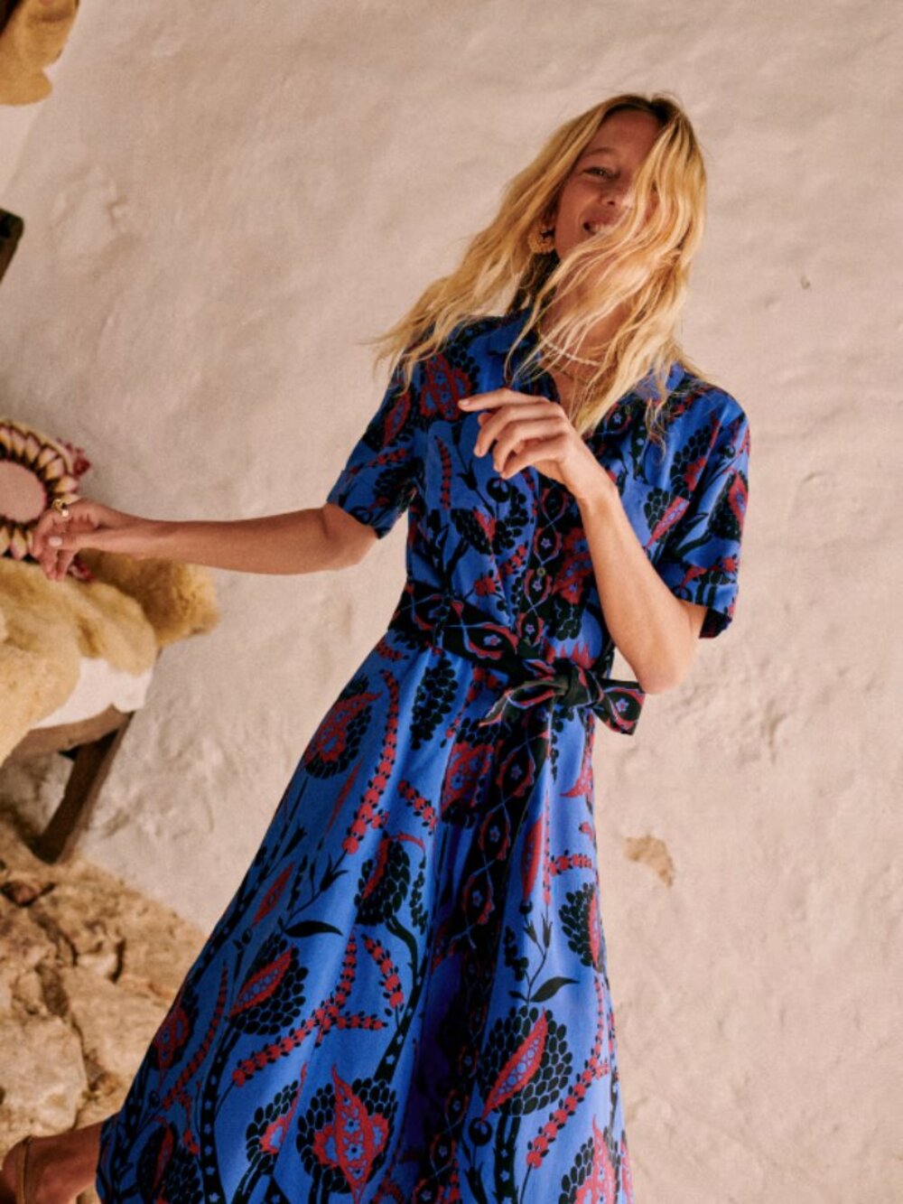 Sezane Adèle Dress - Atla blue - Size 40/8 - Picture 8 of 8